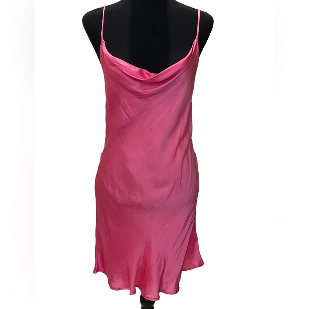 New ~ AREA STARS ~ Zoey Satin Minidress In Pink S 100% VISCOSE - Picture 3 of 8